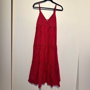 Natural Life Pink/Red Striped Sundress Women’s Medium